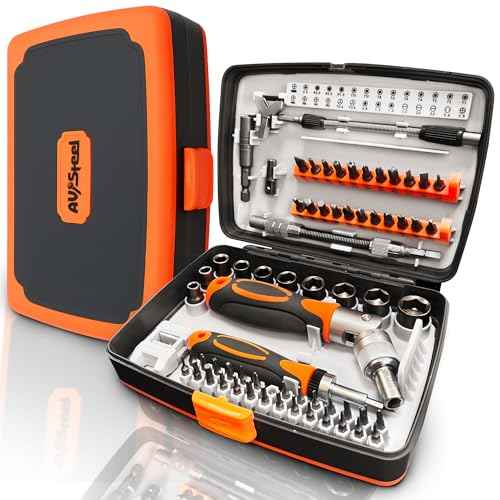 Ratcheting Screwdriver Set 68-in-1, Magnetic Screwdriver Set with Portable Storage Case, Compact Socket Screwdriver Kit for Electronics, PC, Phone, DIY Projects, Home Repairs