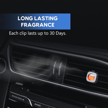 Air Jungles Eleu Pomelo Scent Car Air Freshener Clip, 6 Vent Clips, 4 ml Each, Long Lasting Air Freshener, Up to 180 Days Car Refresher Odor Eliminator
