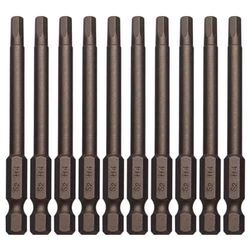Hex Head Allen Wrench Drill Bits 5/32 Inch Hex Bit H4 S2 Steel Magnetic 1/4 Impact Driver Bits 3 Inch Long 10 Pack