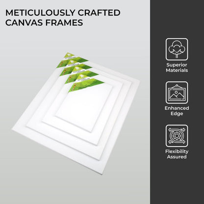 H&S Set of 4 Artist Blank Canvas Boards for Acrylic, Oil, Watercolour Painting - 20x30cm, 30x40cm, 40x50cm, 50x60cm, A1 & A2 canvas for Painting