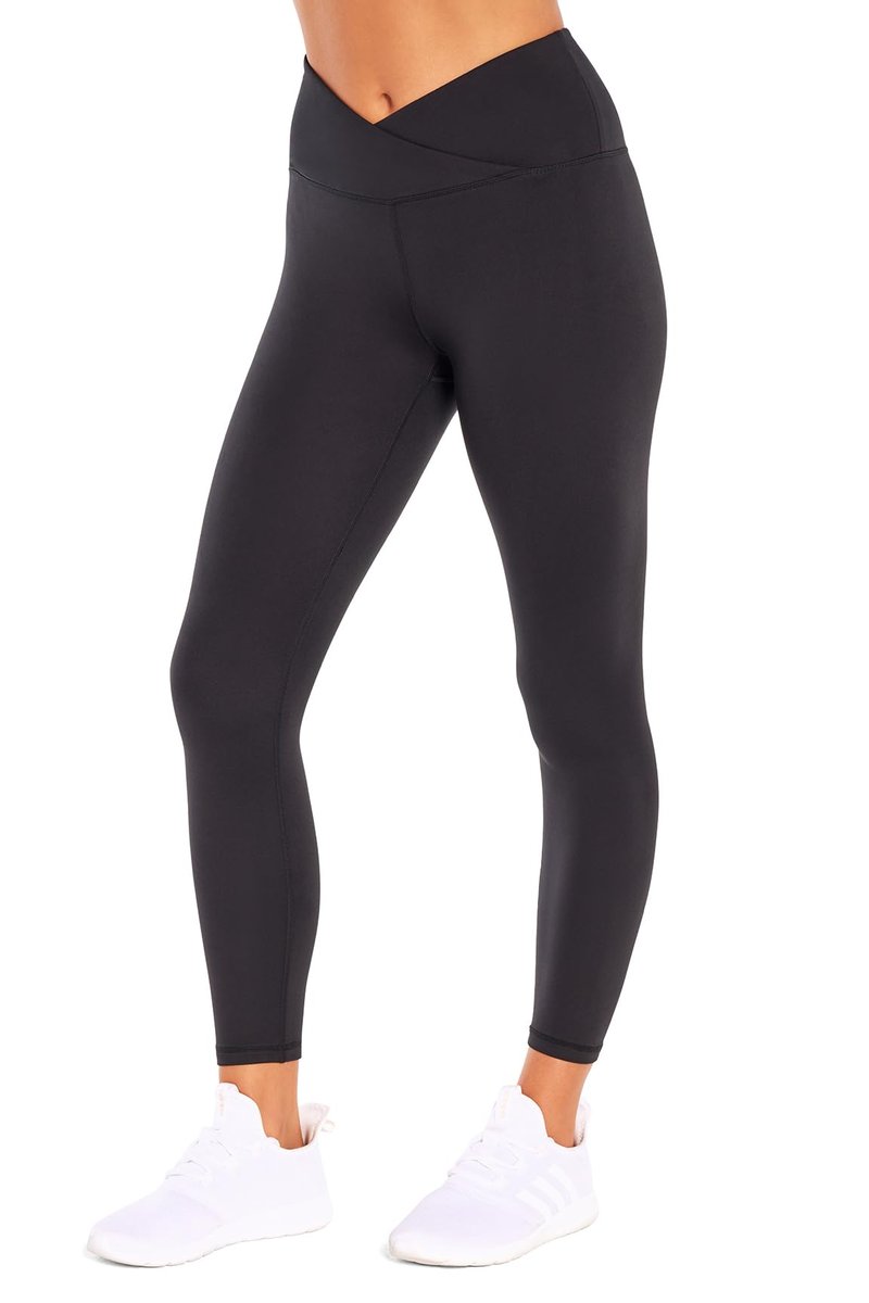 Balance Collection Womens Crossover High Rise Legging, Black