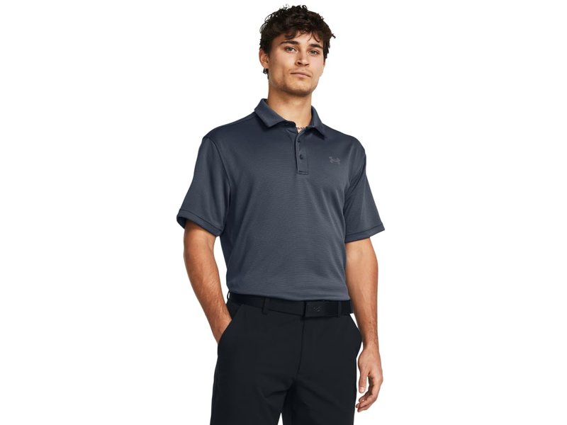 Under Armour Men's Tech Golf Polo, (045) Downpour Gray / / Pitch Gray, Medium