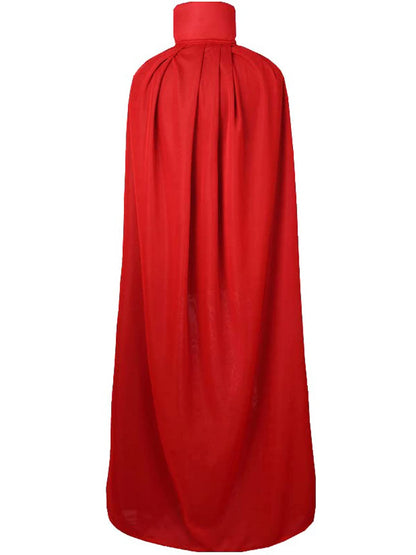 GRAJTCIN Vampire Costume Halloween Vampire Cape Adult Black and Red Cloak Men Reversible Stand Collar Masquerade Cape for Women 55"