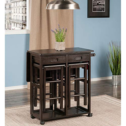Winsome Suzanne Space Saver Set, for Kitchen, 33", Coffee