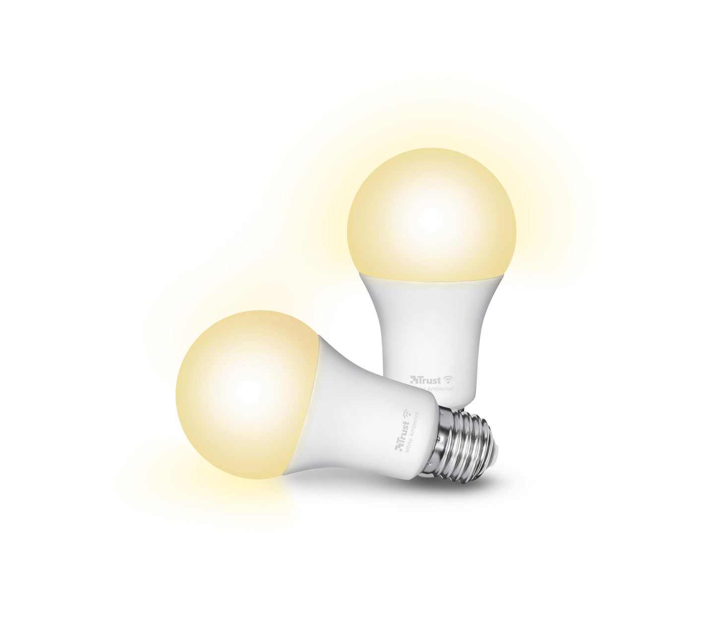 Trust WiFi CCT - E27-71298-02 Smart Bulb, Dimmable LED Bulb, Works with Alexa and Google Home, No Hub, 2.4GHz WiFi Bulb, E27 Screw Bulb, Warm to Cool, White Ambience [Amazon Exclusive] - 2 Pack