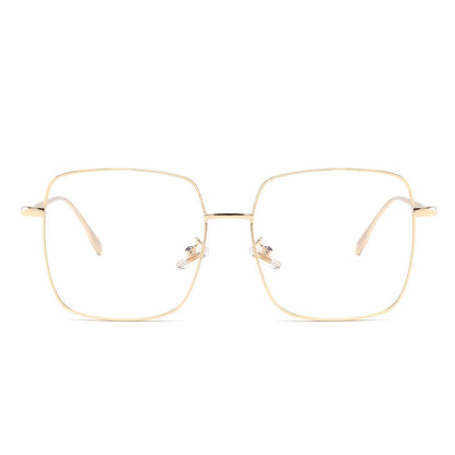 Dollger Blue Light Blocking Glasses for women Filter Blue Light Glasses Retro Metal square Frame Eyeglasses GOLD