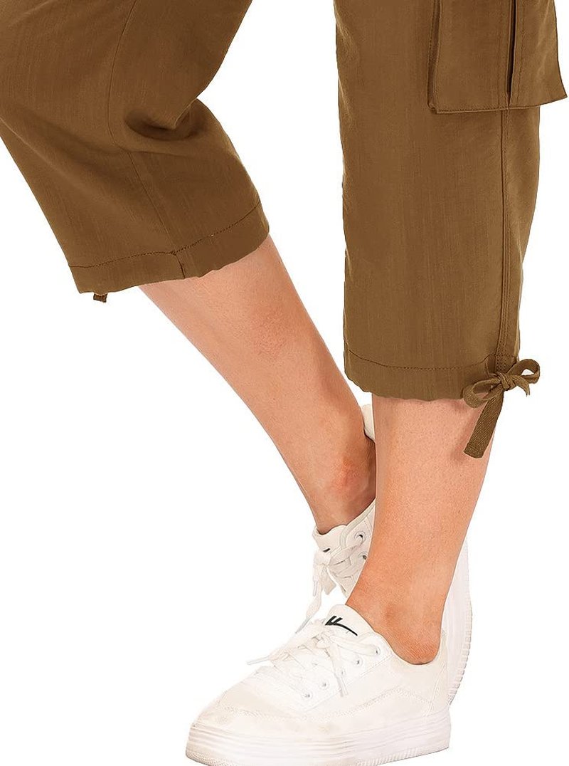 MoFiz Womens Hiking Cargo Shorts Dry Fit Stretch Athletic Shorts with Pockets Yellow 1 3XL