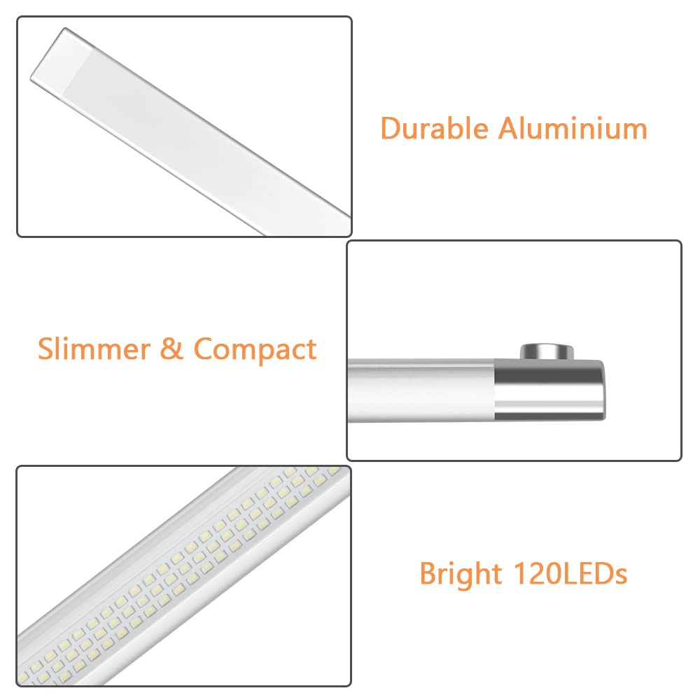 URAQT 12V Interior LED Light Bar, 4 Packs 120 LEDs 1600LM Universal Strip Light with ON/OFF Switch, for Van Light Bar, Motorcycles, Cars, Caravan, RV, Trucks, Boats, Indoors Universal Strip Light