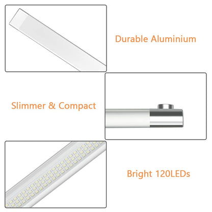 URAQT 12V Interior LED Light Bar, 4 Packs 120 LEDs 1600LM Universal Strip Light with ON/OFF Switch, for Van Light Bar, Motorcycles, Cars, Caravan, RV, Trucks, Boats, Indoors Universal Strip Light