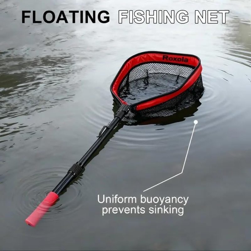 Floating Fishing Net - Retractable & Foldable for Easy Storage | Ideal for Bass, Trout, Kayak & Boat Fishing