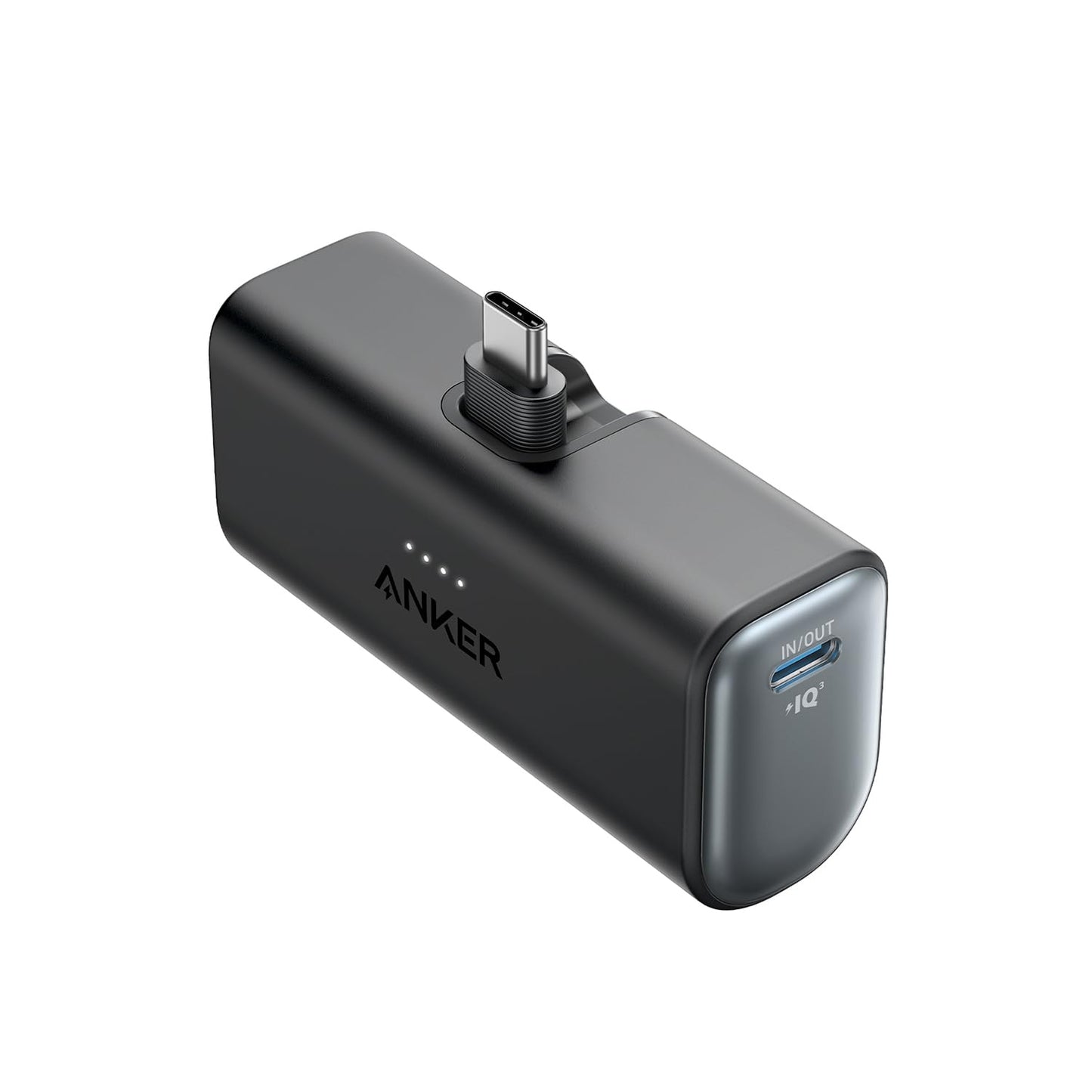 Anker Nano Power Bank, Mini Portable Charger with Built-In Foldable USB-C Connector, 5,000mAh Battery Pack 22.5W, For iPhone 17/16, Samsung S23 Series, Note20 Series, Huawei, iPad, AirPods, and More