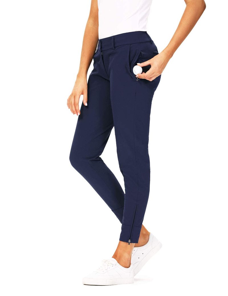 Hiverlay Womens pro Golf Pants Quick Dry Slim Lightweight Work Pants with Straight Ankle Also for Hiking or Casual Ladies，Deepblue-m