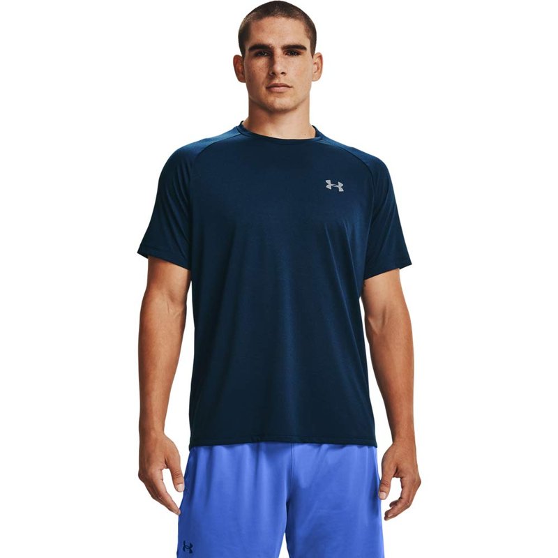 Under Armour mens Tech 2.0 Novelty Short-Sleeve T-Shirt , Academy Blue (408)/Mod Gray , X-Large