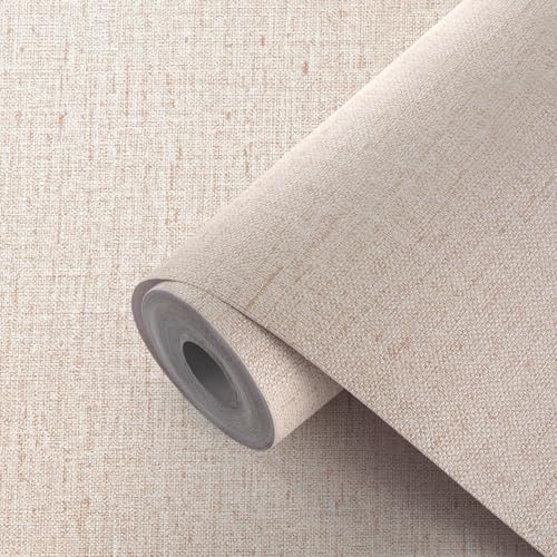 Beige Grasscloth Peel and Stick Wallpaper 3M