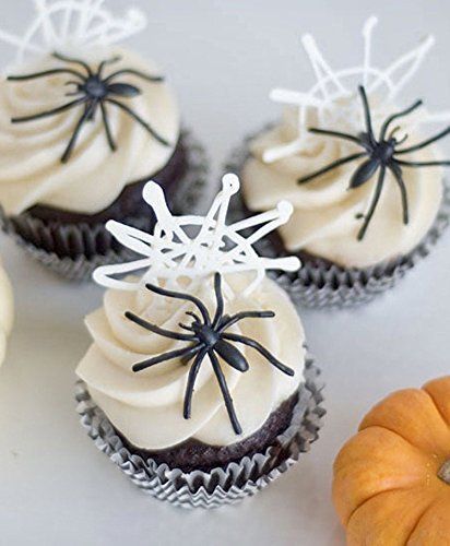 Funiverse 288 Bulk Halloween Spider Ring Assortment - Orange, Purple, Black, and Glow-in-the-Dark Creepy Crawly Party Favors, Treats, and Cupcake Toppers