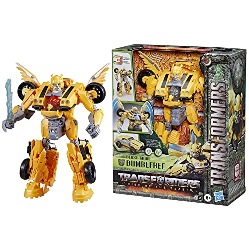 Transformers Toys Rise of the Beasts Film, Beast-Mode Bumblebee Action Figure, Ages 6 and up, 25 cm
