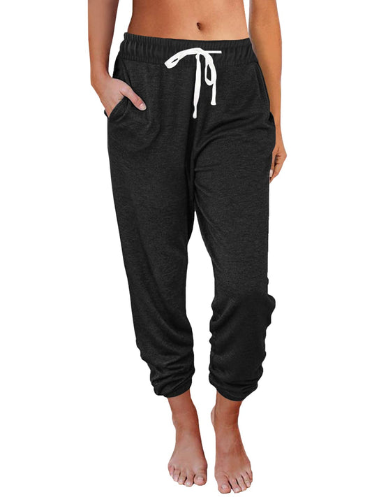 AUTOMET Sweatpants Women Lounge Pajama Travel Pants Work Pants Joggers Fall Clothes Winter Business Casual Outfits 2025 Black XL