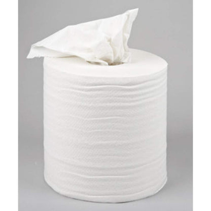 12 rolls x White Centrefeed Embossed 2ply Paper Towel