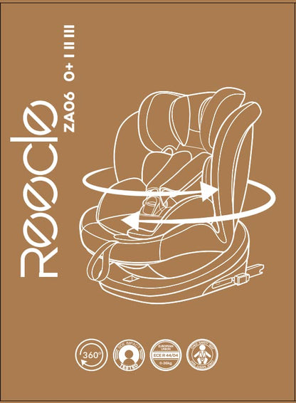 Reecle 360 Swivel Baby Car Seat with ISOFIX, Group 0+1/2/3 (0-36 kg), Approx. 0-12 Years (Black)