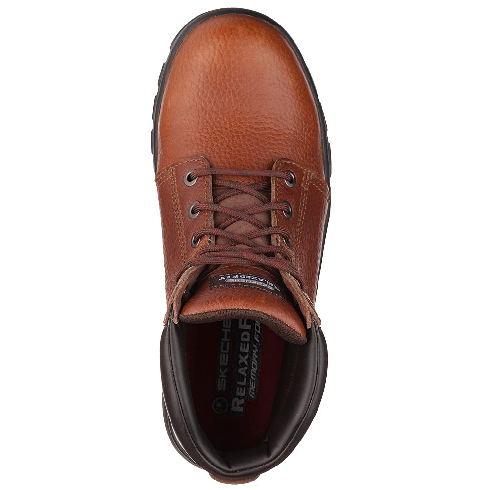 Skechers Men's Workshire Classic Boots, Brown Embossed Leather, 9 UK