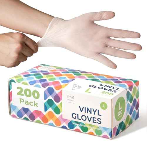Fit Meal Prep Disposable Food Prep Vinyl Gloves Food Safe Glove Household Cleaning Gloves for Cooking, Kitchen