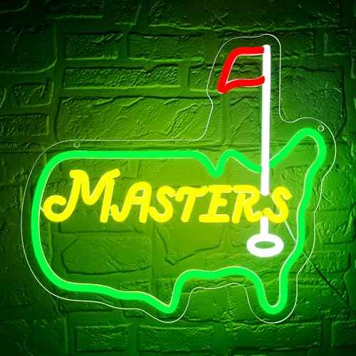 Master Neon Sign for Wall Decor Golf Neon Light for Man Cave Dimmable LED Light Up Sign for Golf Course Gym Club Bedroom Office Park Party Club Decor Birthday Gifts Art Size13.3 * 14.1In(WZCP067)