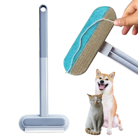 FeiFanYiGou Pet Hair Remover, 4 in1 Cat and Dog Hair Removal for Couch with Extra Long Handle, 17-Inch, Cat Fur Removal Tool for Furniture, Carpet, Clothes, Bedding, Tile, Hardwood Floor, Car, Window