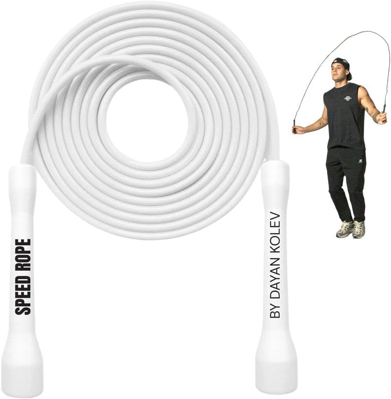 Swissskip Speed Jump Rope - 5mm PVC Skipping Rope for Fitness | Adjustable Length, Unbreakable Handles