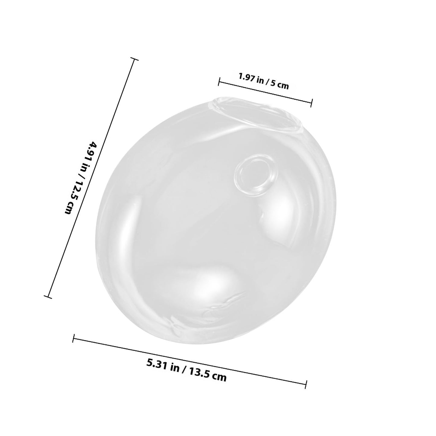 Gatuida Wall Hanging Hydroponic Planter Vase, Glass Wall Terrarium for Indoor Plants, Decorative Flat Glass Vase for Home Décor, 1pcs