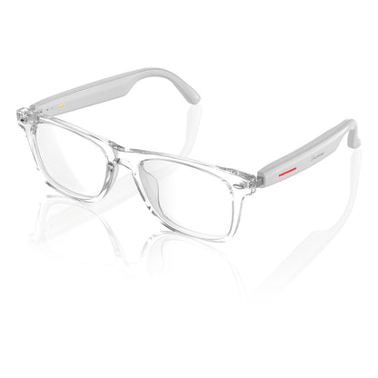 Smart Glasses - Bluetooth Glasses for Men & Women, Touch Control, Outdoor UV Protection and Voice Control, Hands-Free Calls (Clear Lens)