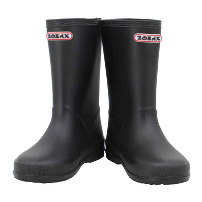 Zorax - UK5 Adult - EU36 - Black Girls Boys Waterproof Non-Slip Kids Motorbike Rain Boots Kids Rain Shoes Wellies Unisex Children Wellington Boots