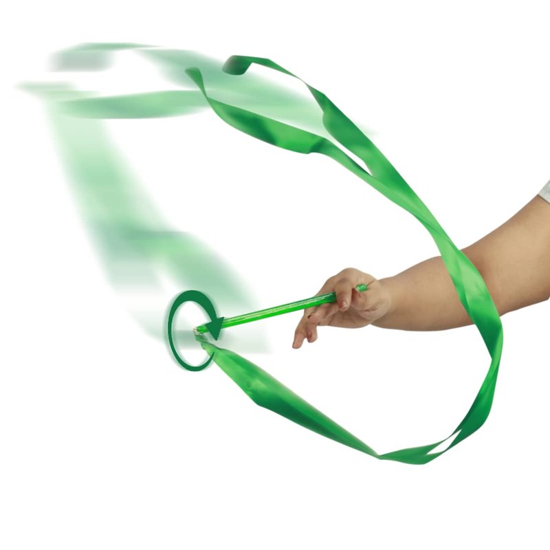 GSI Multicolor Sparkling Gymnastic Ribbon Wands [6 Pack] with 9 inch Stick and 1 Meter Ribbon for Gym, Training, Circus, Dance, Baton Twirling, Dancing Streamers (Pack of 6)