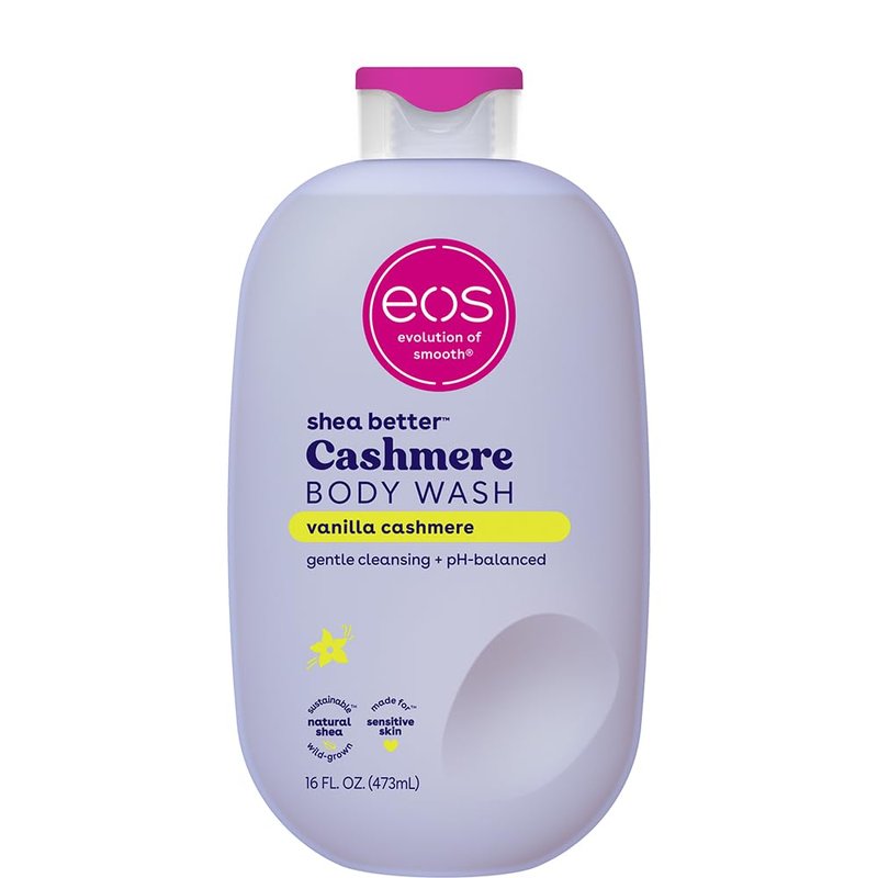 EOS Body Wash - Vanilla Moisturizing Gel with Shea Butter & Vitamin E | 16 Fl Oz for Sensitive Skin
