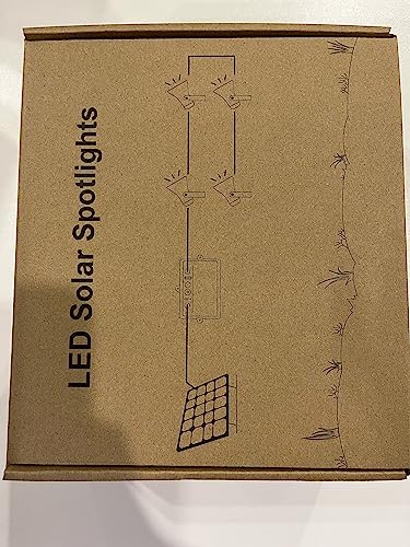 Linke Solar Spot Lights Outdoor Garden, 4 in 1 2700K/4000K/6500K Adjustable LED Solar Powered Spotlight IP66 Waterproof Landscape Spotlights Fence Lights for Yard Lawn Tree Statue