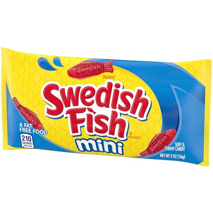 SWEDISH FISH Mini Soft & Chewy Candy, Bulk Candy, 24 - 2 oz Bags