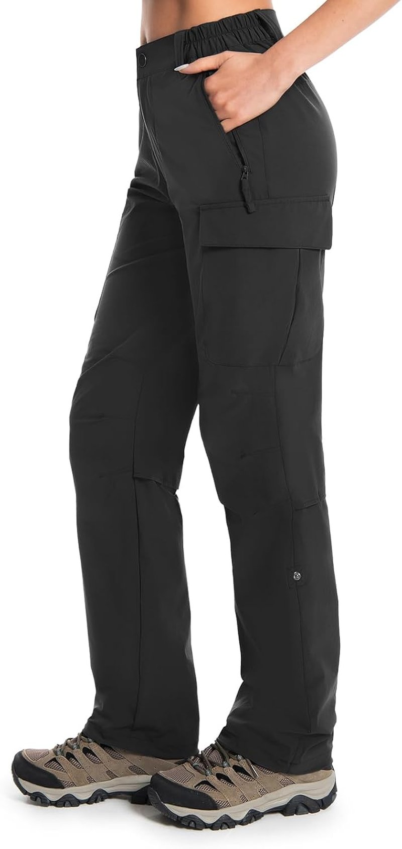 Women's Hiking Pants - Lightweight Quick Dry Water Resistant Cargo Travel Pants | All Seasons, Summer Use