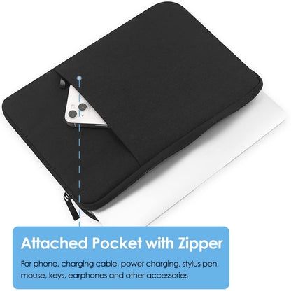 ProElife 13-Inch Laptop Sleeve Case for 2025-2022 MacBook Air 13.6 inch with Apple M4 M3 M2 Chip & MacBook Pro 13.3 inch M2 Chip Accessory Traveling Carrying Canvas Bag Cover Simple Case (Black)