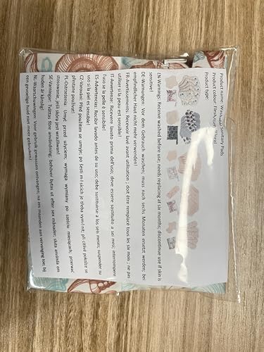 Washable Sanitary Pads Set, Reusable Sanitary Napkin, Menstrual Panty Pads for Girls/Women, Leak-Proof, Washable, Soft, Absorbent - Intimate Set with 1 Waterproof Storage Bag (180mm, Count, 8)
