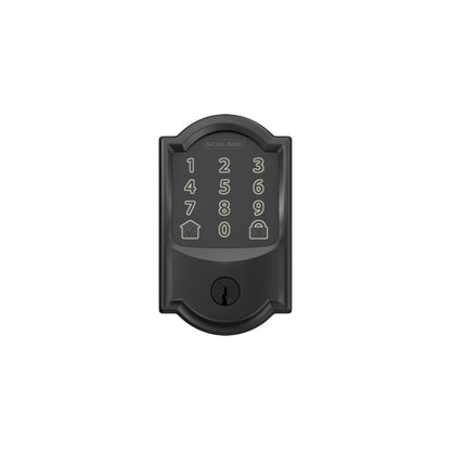 Schlage Encode Smart WiFi Deadbolt Lock for Front Door - Keyless Entry with App or Touchscreen - Works with Alexa, Hey Google, & Airbnb - Create Codes for Guests - Matte Black