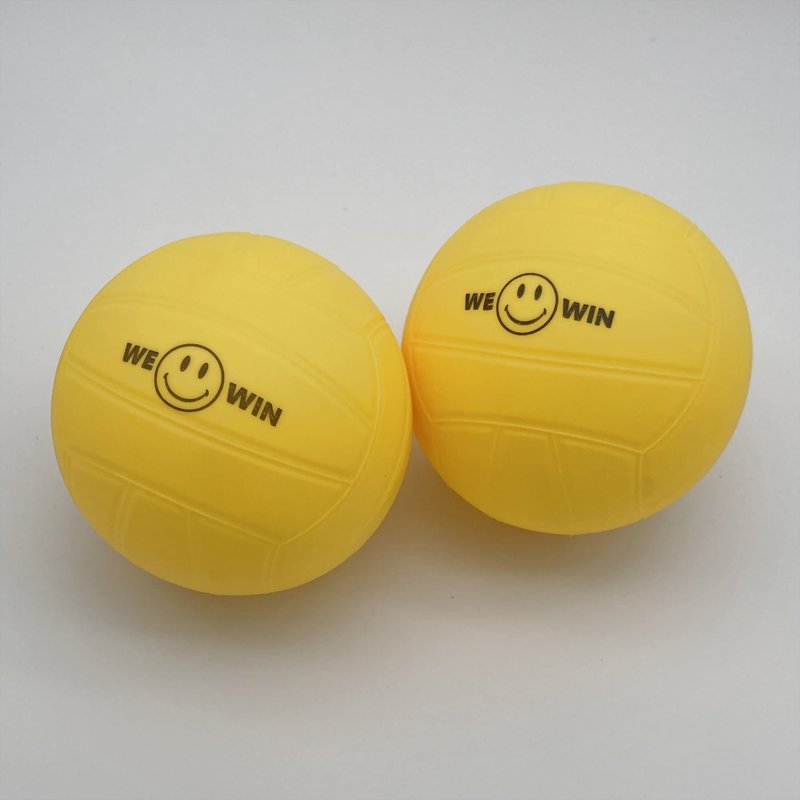 Aolowewin 3-Pack Spike Replacement Balls | Roundnet Game Extra Balls | Strong Bounce Ball | 3.5inch Yellow Soft Rubber Ball | Water Pool Lawn Beach Volleyball (3)