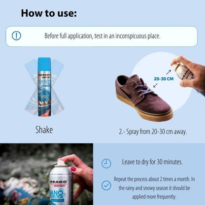 High Tech Nano Protector 400 ml | Waterproofing For Clothing, Footwear, Textile, Leather and Suede | Protects from Water and Rain | Invisible | Clean Effect Spray