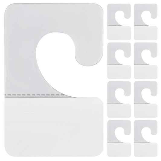 WOGPUE 1000 Pieces Clear Slot Hole Hang Tags Self Adhesive Hanging Tabs Plastic Retail Hang Clear Tabs Adhesive Sticker for Store Display(Hook Hole,1.06 x 1.65 Inch)