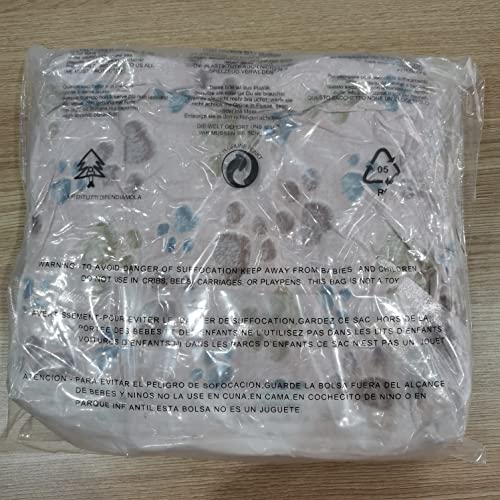 BVAGSS 6 Pack Small Dog Blanket, Super Soft Warm Pet Cover Blankets, Paw Print Puppy Fleece Flannel Blanket for Small Medium Dogs and Cats XH075 (60 x 40 cm, Grey)