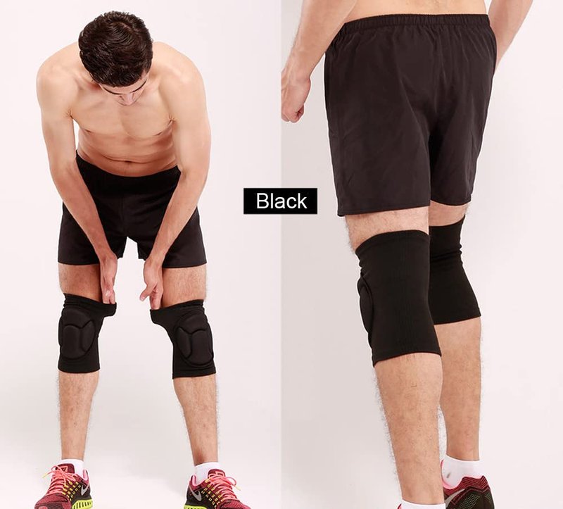 Knee Pads for Women & Men, Basketball Knee Pads Volleyball Knee Pads for Women Men Wrestling Knee Pads Wrestling Gear, Crash Pad Snowboarding Gear Knee Protector Soft Knee Pads for Work (Large, Black)