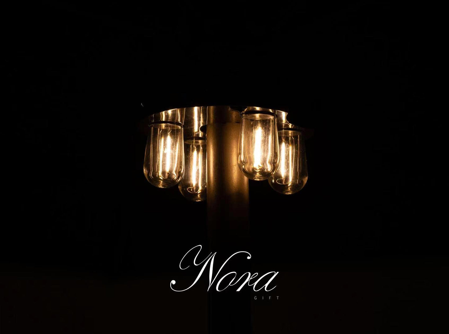 Nora·Gift Patio Umbrella Light with LED Edison Bulbs, Battery Operation Cordless-Outdoor Umbrella Pole Lights with 2 Lighting Modes for Garden，Patio, Backyard, Camping or BBQ - Brown(1 Pack)