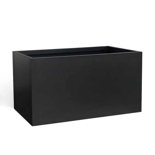 GZLVSOW Rectangular Steel Planter 36" L x 12" W x 16" H Metal Rectangle Outdoor Planter Metal Heavy Planters Box Indoor & Outdoor,Commercial & Residential (36 x 12 x 16,Black)