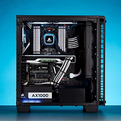 Corsair CP-8920217 Premium Individually Sleeved PSU Cables Starter Kit – Black, 2 Year Warranty, White