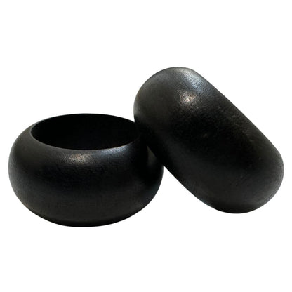 Napkin Rings for Dining Table, Classic Farmhouse Style, Holiday Table Decor, Set of Dining Accessories (Black, 12)