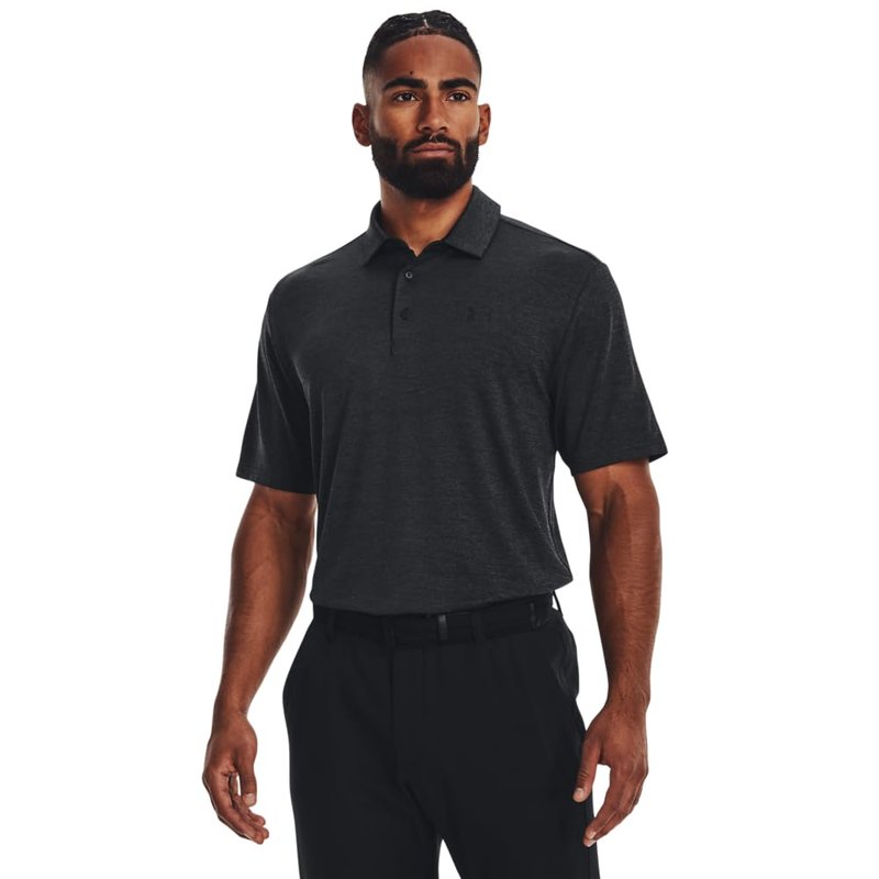 Under Armour Men's Playoff Polo 3.0, (001) Black/Jet Gray/Black, Large