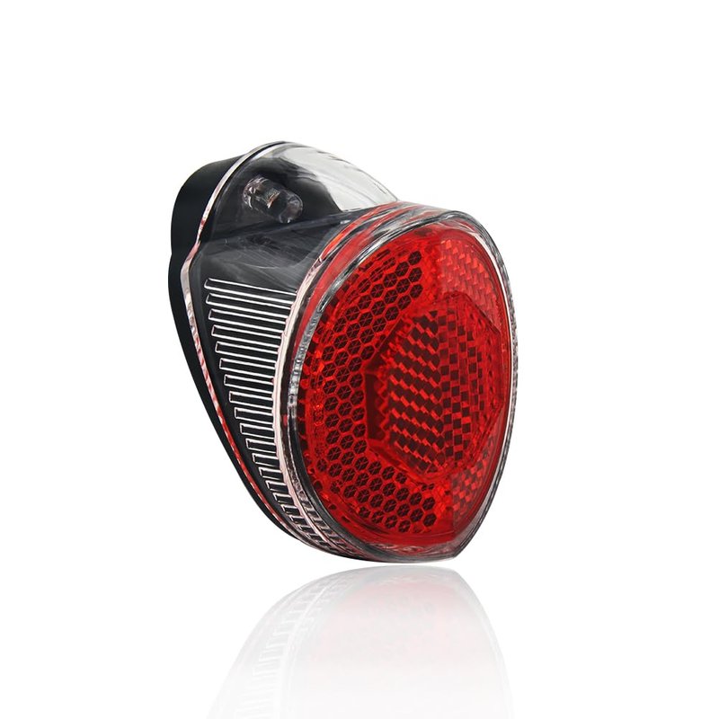 Rear Fender Reflector Bicycle Accessory Bike Part Oval Mugguard Safety Warning Night Riding with Light for Alert(Luminous Reflector)